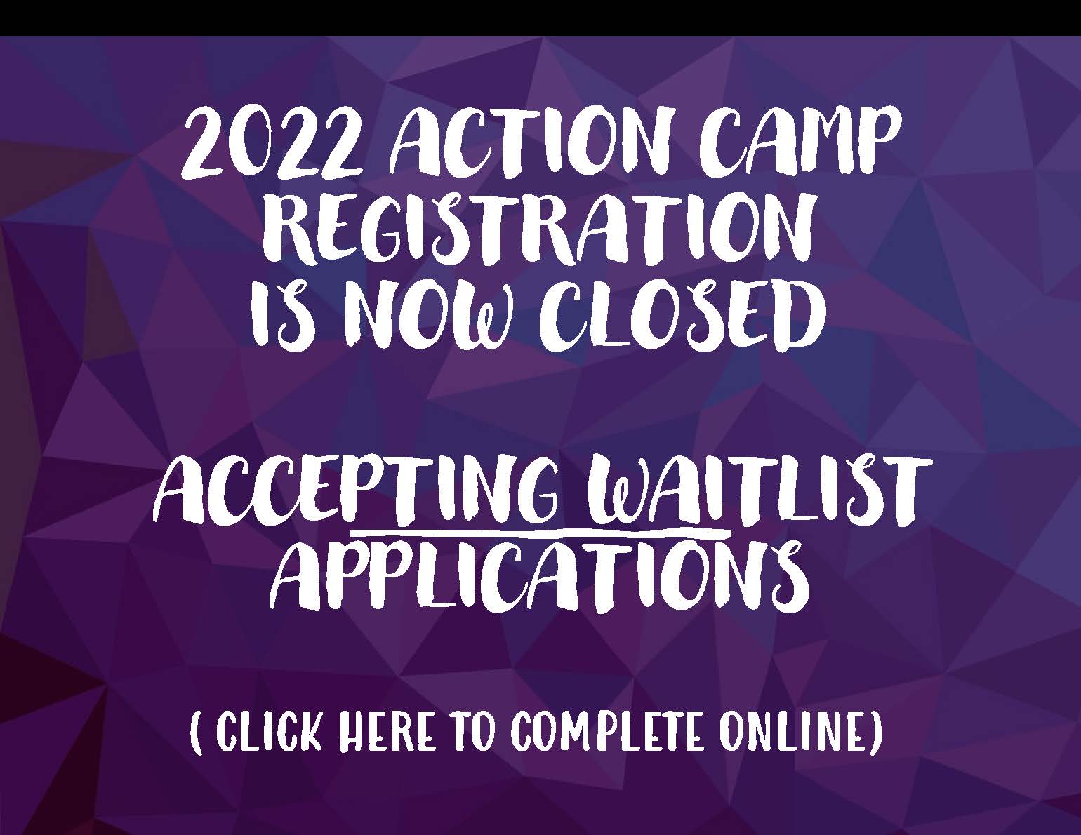 action camp registration closed